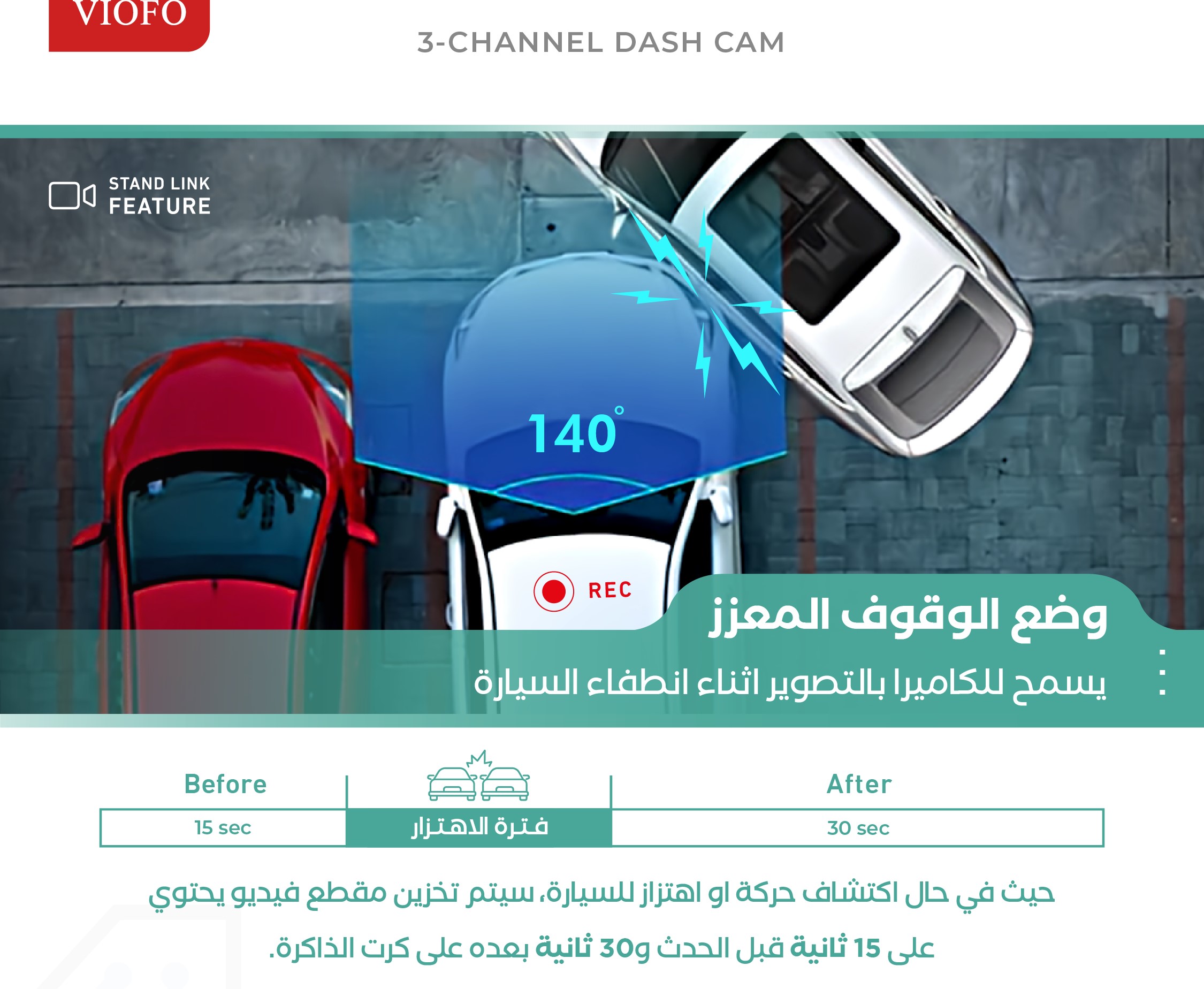داش كام فيوفو بثلاث كاميرات 2K A139