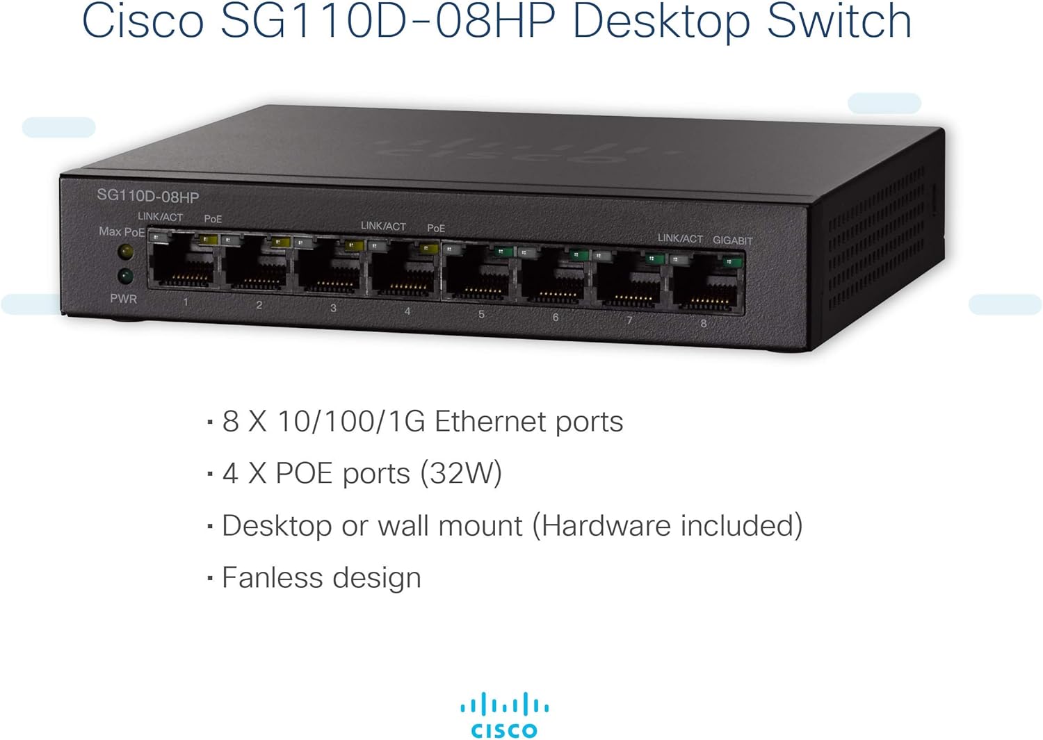 سويتش سيسكو 8 منفذSG110D-08HP