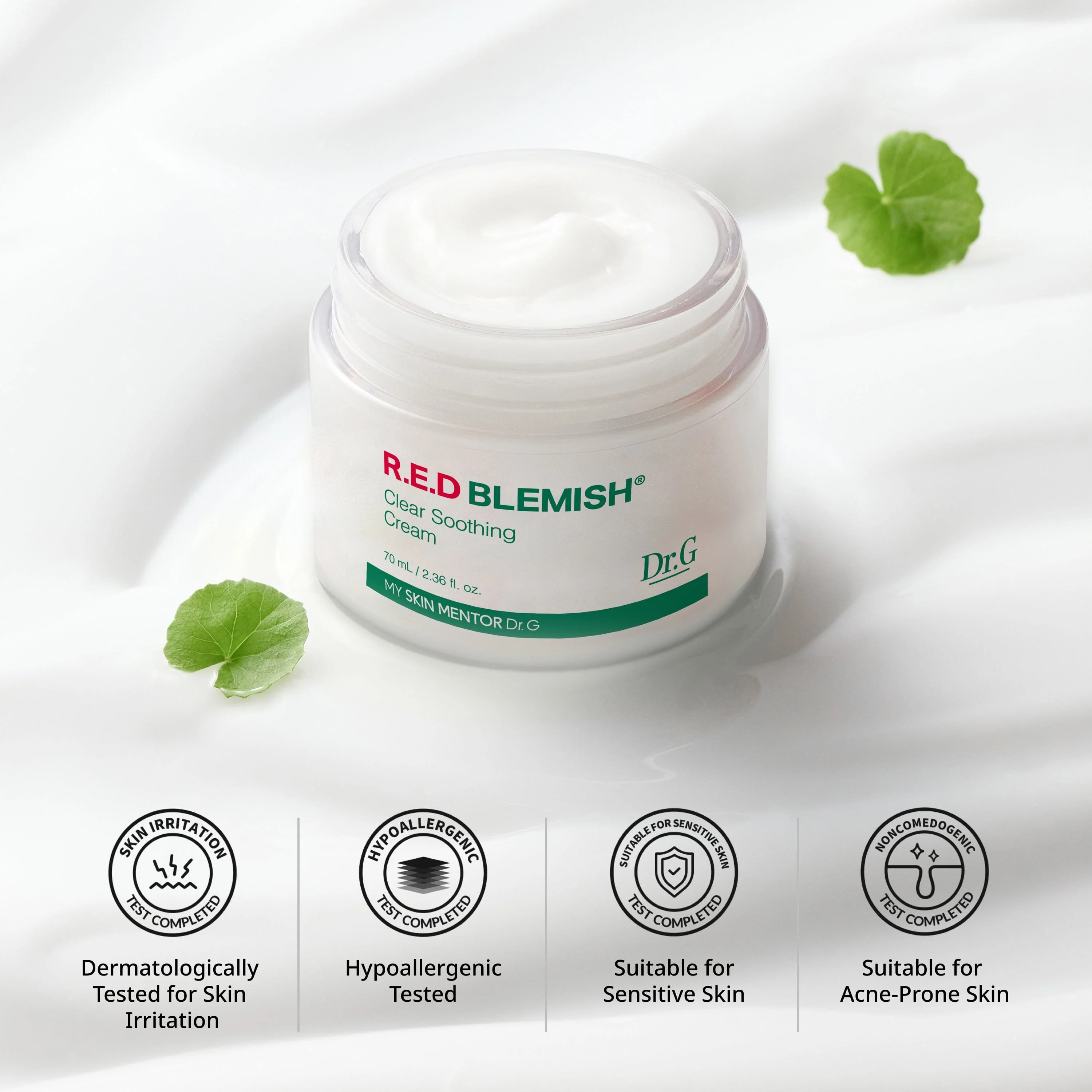Raminantis veido kremas "Red Blemish Clear Soothing Cream"