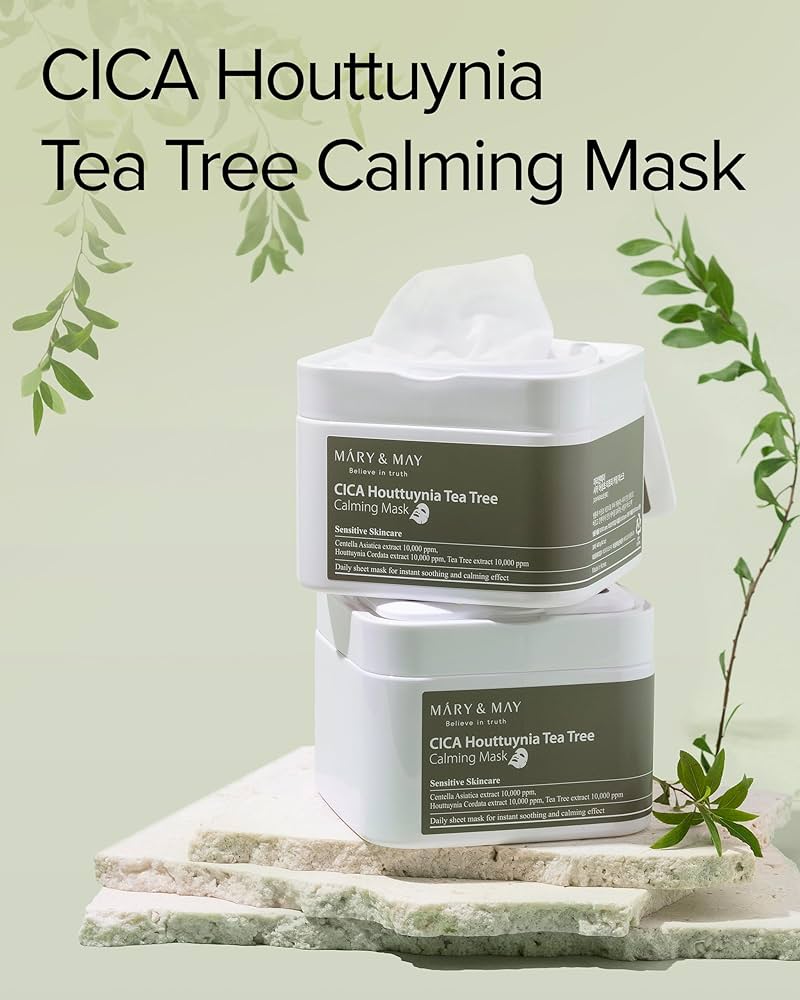 Raminančios veido kaukės "CICA Houttuynia Tea Tree Calming Mask"