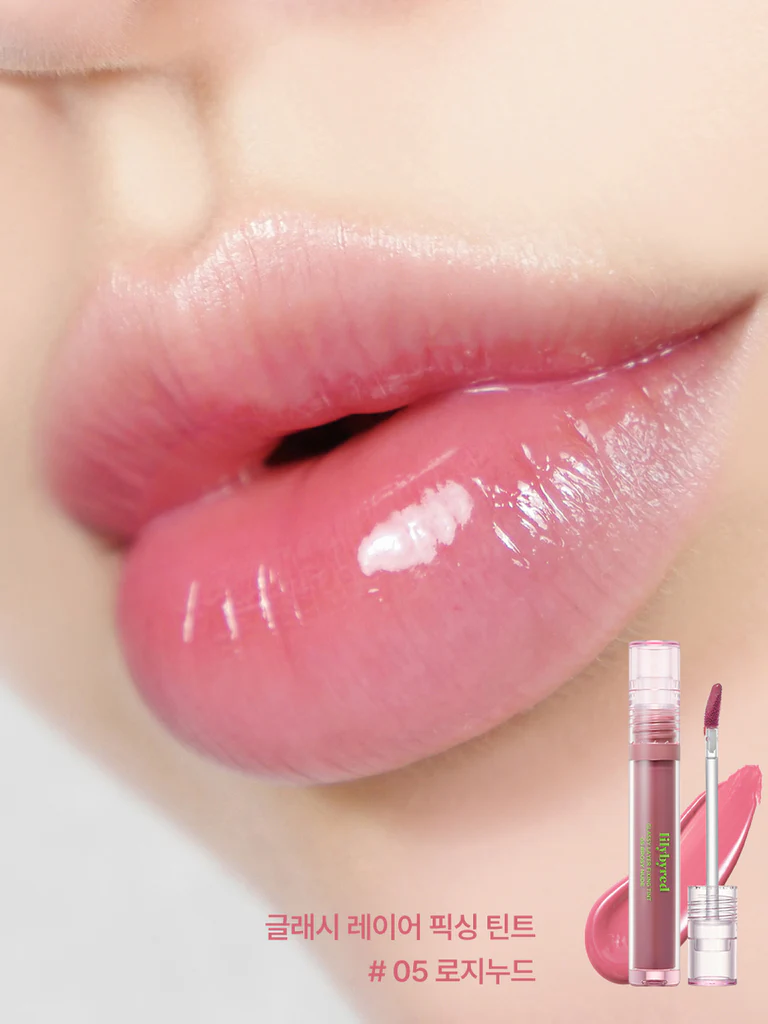 Lūpų blizgis "Glassy Layer Fixing Tint" (#05 Rosy Nude)
