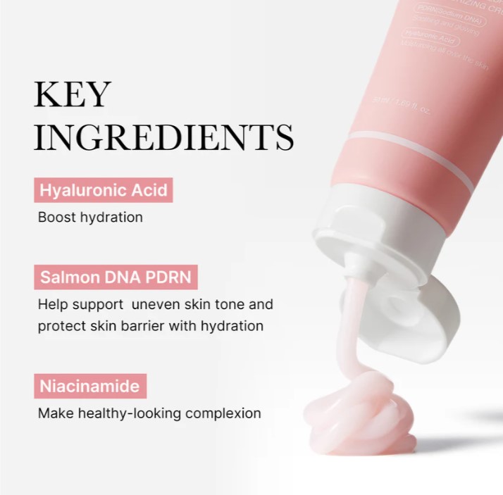 Veido kremas intensyviai drėkinančiai odos priežiūrai „PDRN PINK HYALURONIC MOISTURIZING CREAM“