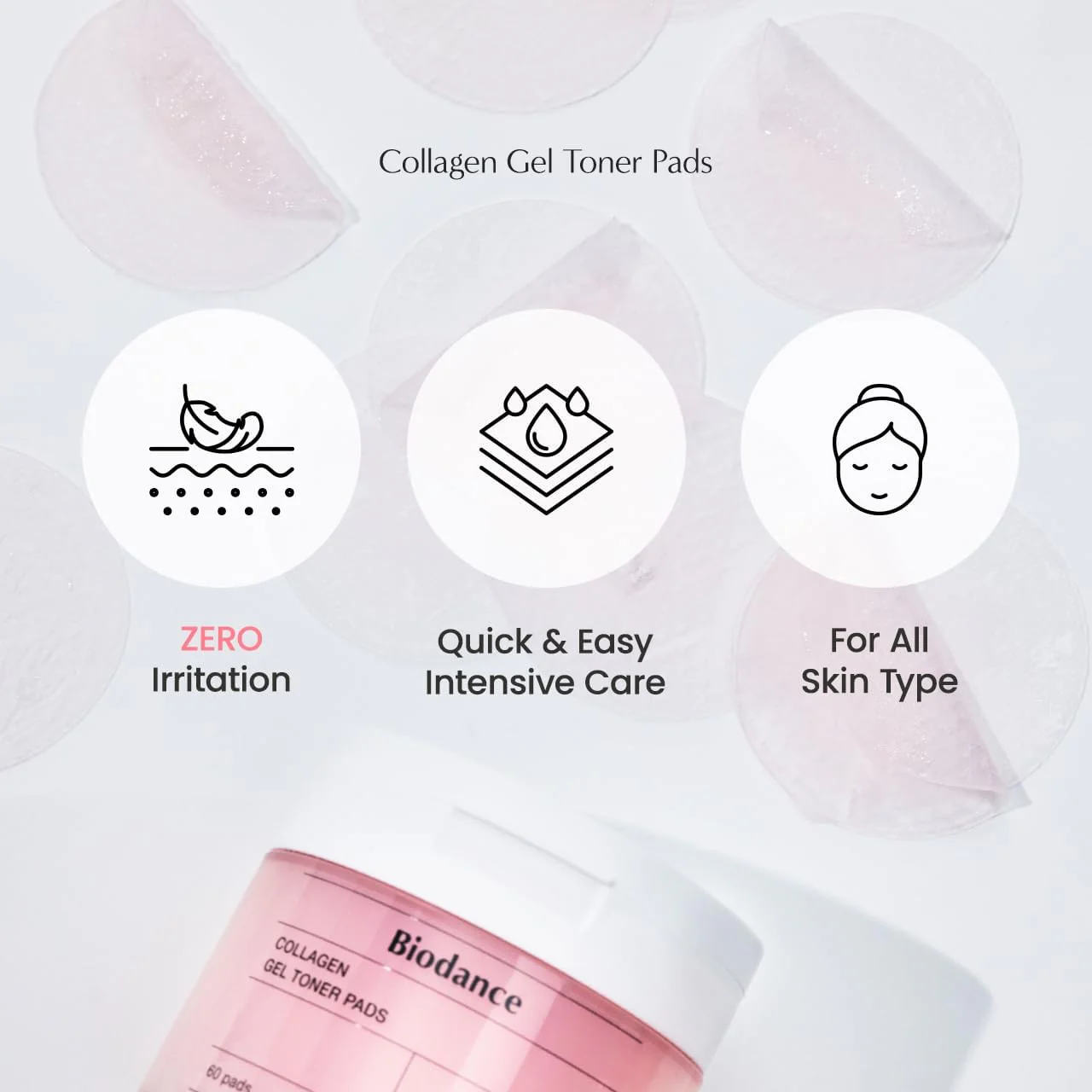 Geliniai toniko padeliai „Collagen Gel Toner Pads“