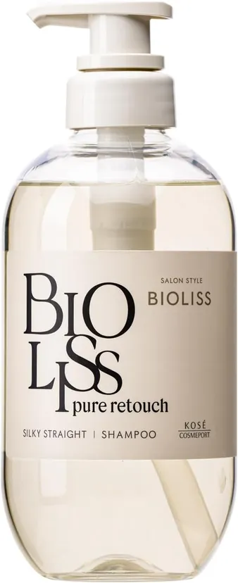 KOSÉ Bioliss Pure Retouch Silky Straight Shampoo glotninantis šampūnas (480 ml)