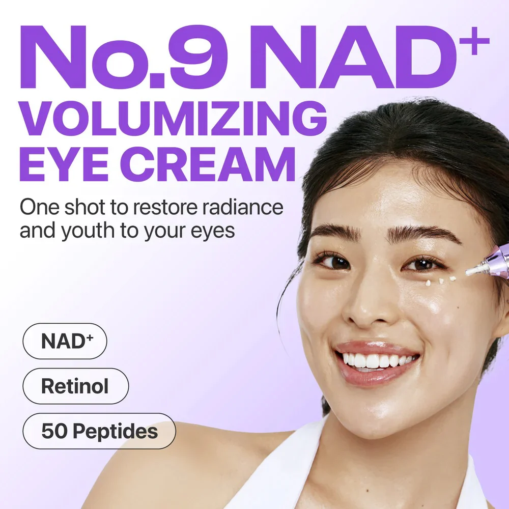 numbuzin No.9 NAD+ Retinol Volumetox Eye Cream paakių kremas su NAD+, retinoliu ir peptidais (10 ml)