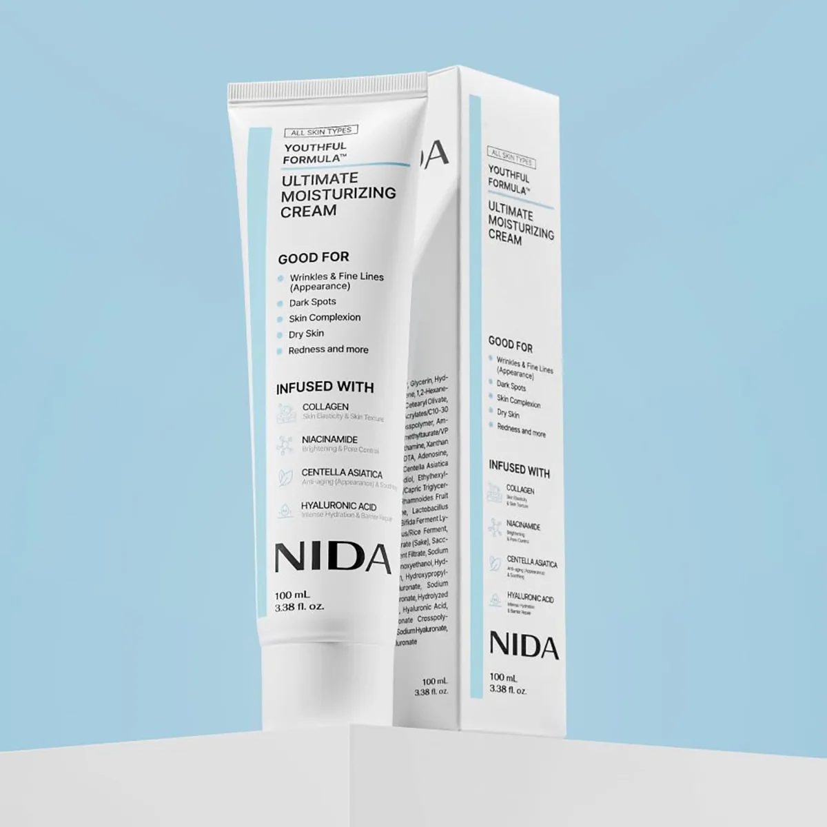 NIDA Youthful Formula Ultimate Moisturizing Cream intensyviai drėkinantis veido kremas (50 ml)