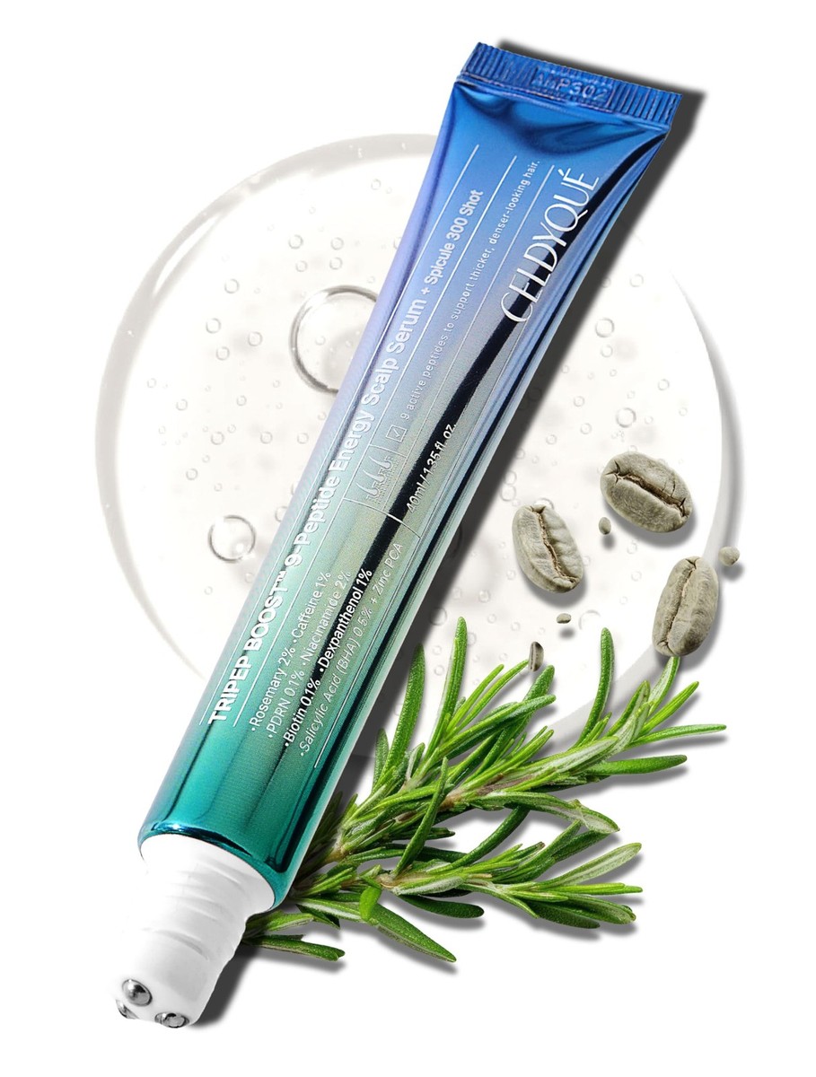 CELDYQUE Tripep Boost 9-Peptide Energy Scalp Serum skalpo serumas su peptidais ir kofeinu (40 ml)
