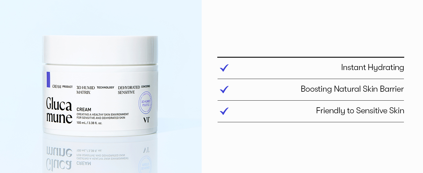 Veido kremas VT Glucamune Cream – lengvas drėkinamasis kremas (100 ml)