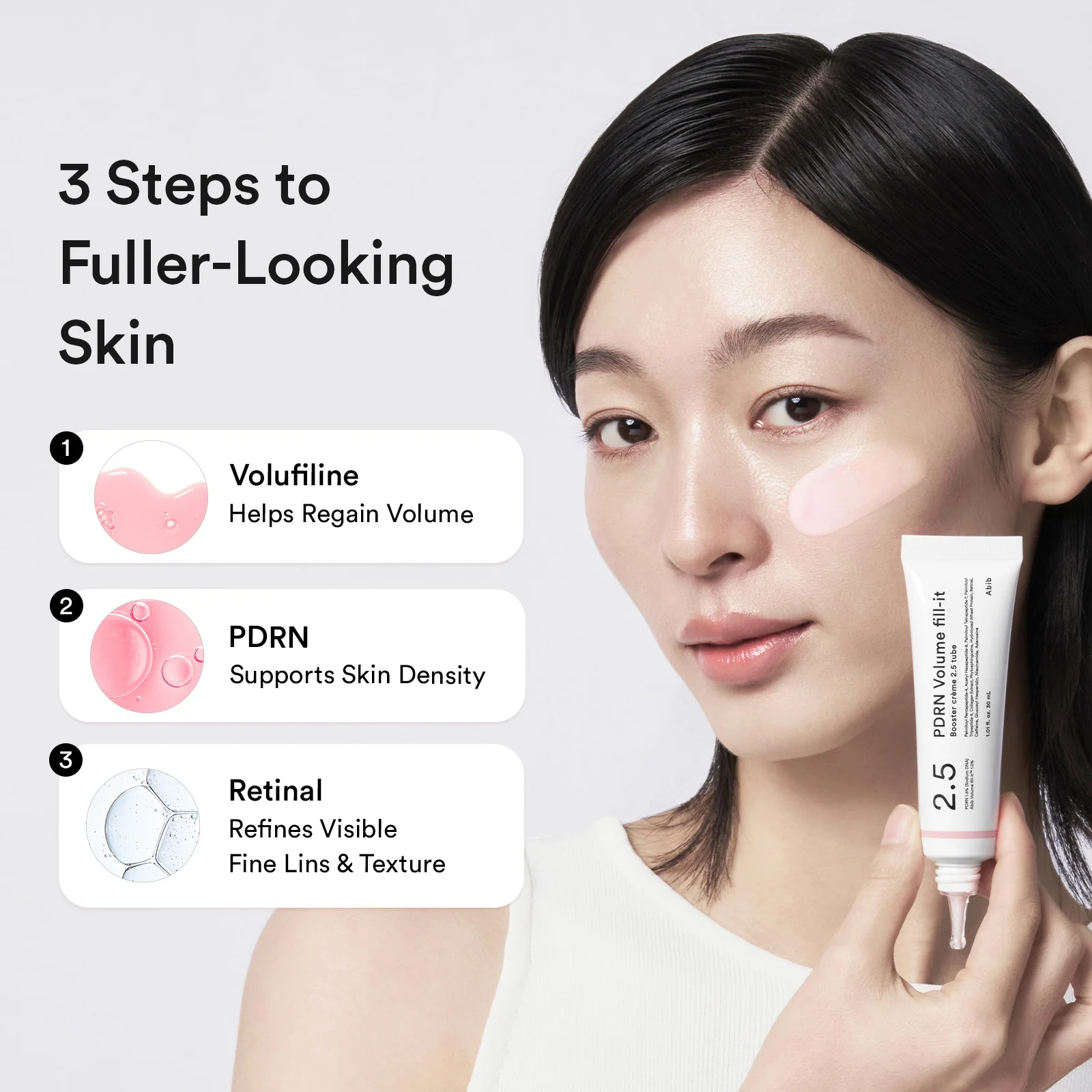 Abib PDRN Volume Fill-it Booster Crème 2.5 veido kremas su PDRN, retinaliu ir peptidais (50 ml)