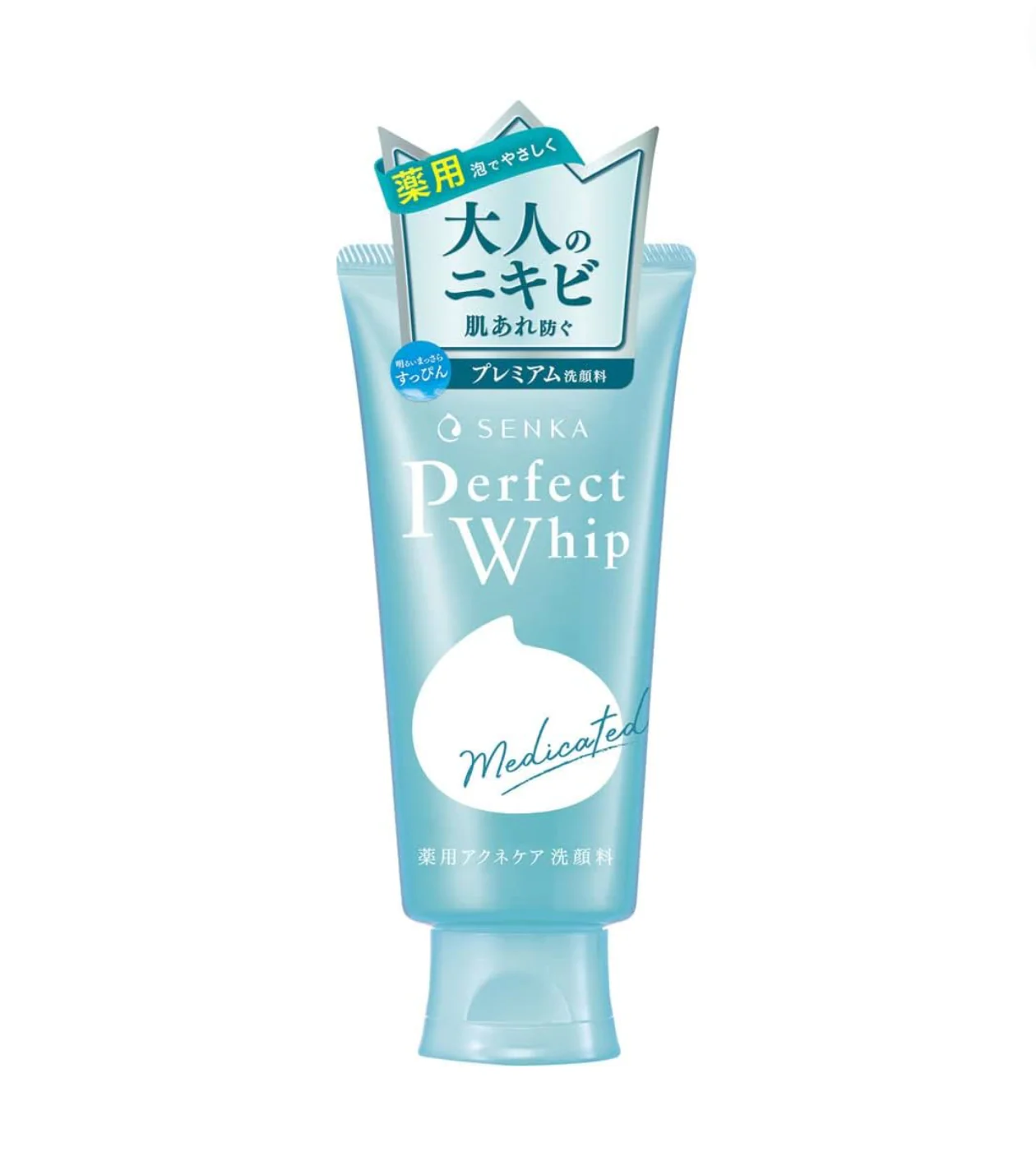 Veido prausiklis Shiseido Senka Perfect Whip Acne Care Beauty Foam – švelnios valomosios putos (120 g)