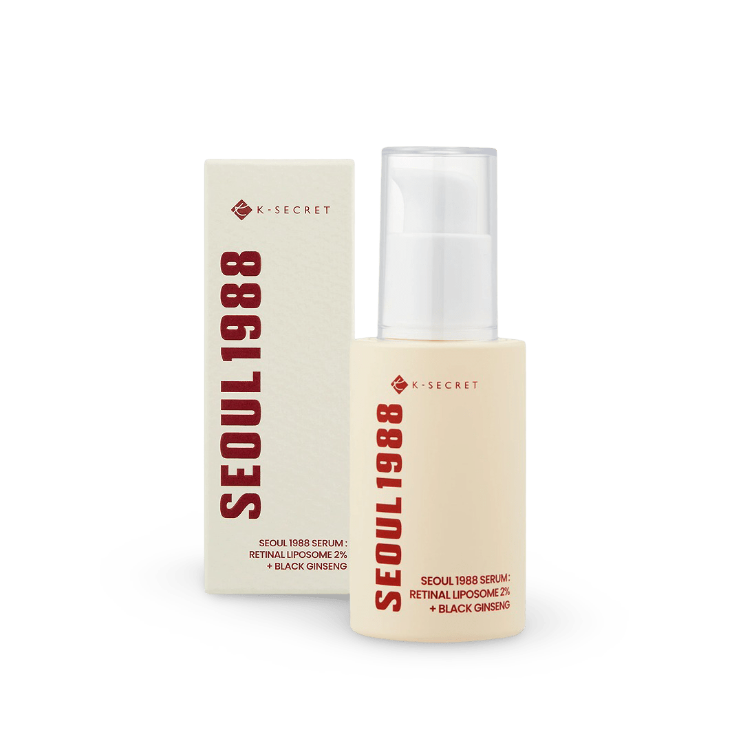 Veido serumas KSECRET SEOUL 1988 Serum : Retinal Liposome 2% + Black Ginseng – atnaujinantis naktinis serumas (30 ml)