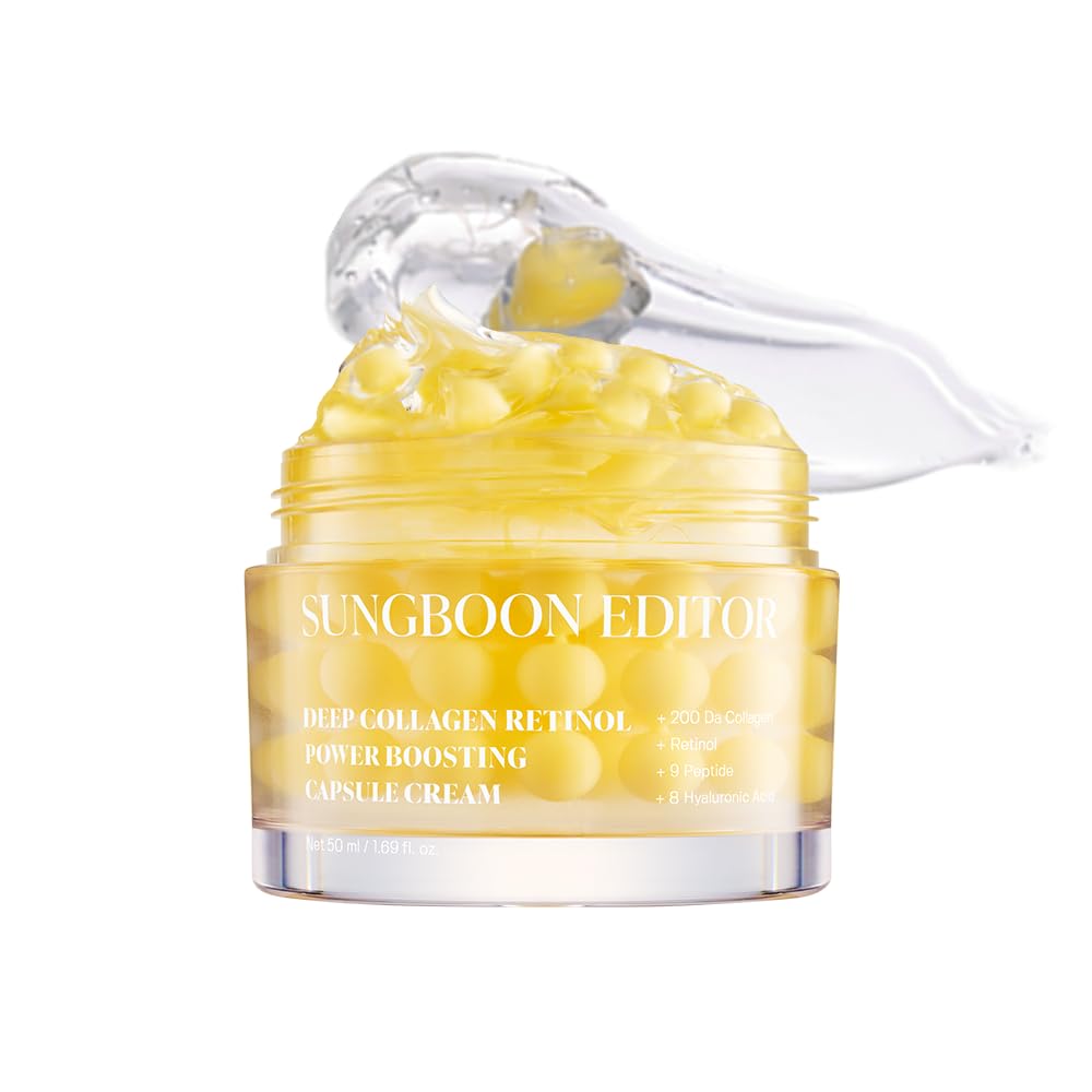 Veido kremas SUNGBOON EDITOR Deep Collagen Retinol Power Boosting Capsule Cream – kolageno ir retinolio kremas (50 ml)