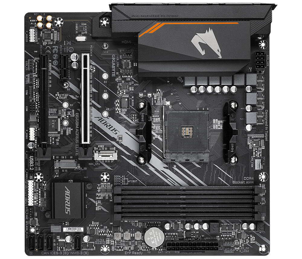 Gigabyte AM4 MicroATX B550M AORUS ELITE AX DDR4 Motherboard - GA-B550M-AORUS-ELITE