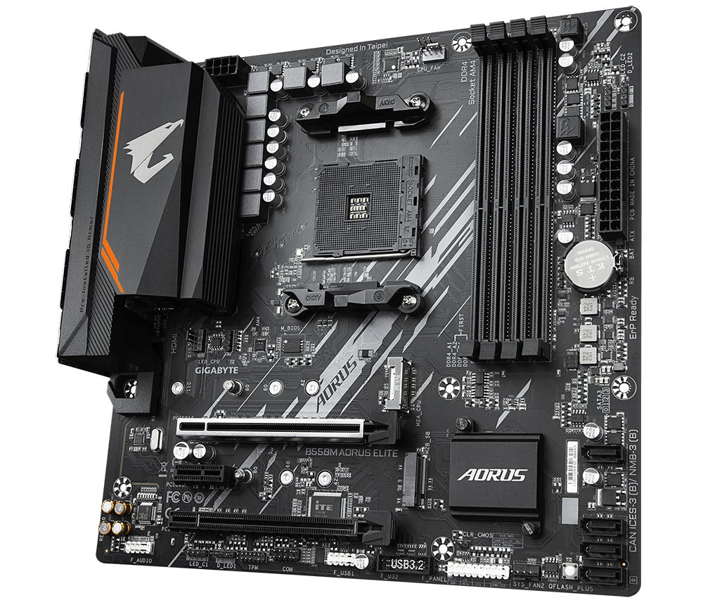 Gigabyte AM4 MicroATX B550M AORUS ELITE AX DDR4 Motherboard - GA-B550M-AORUS-ELITE