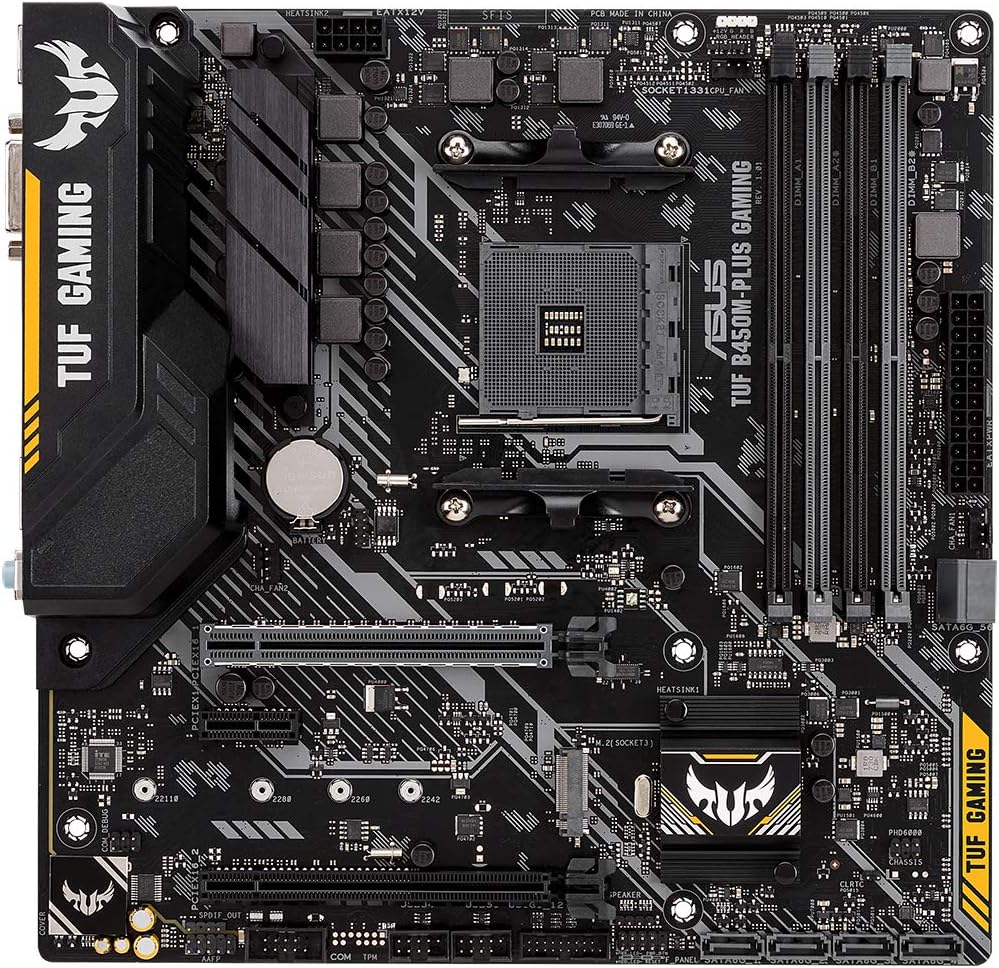 Asus TUF Gaming B450M Pro S AM4 Micro-ATX Motherboard - TUF-GAMING-B450M-PRO-S