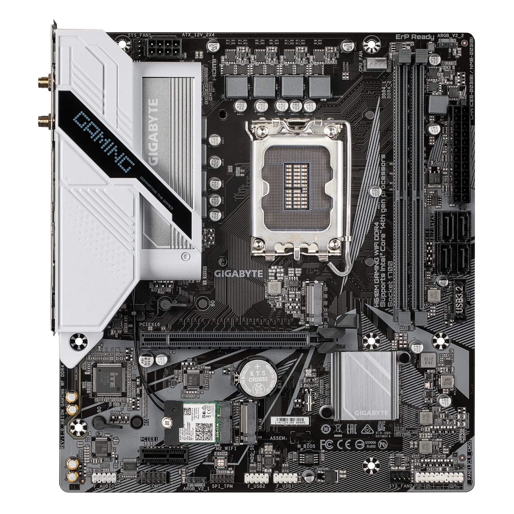 Gigabyte H610M Gaming WiFi DDR4 LGA 1700 mATX Motherboard - H610M GAMING WF DDR4