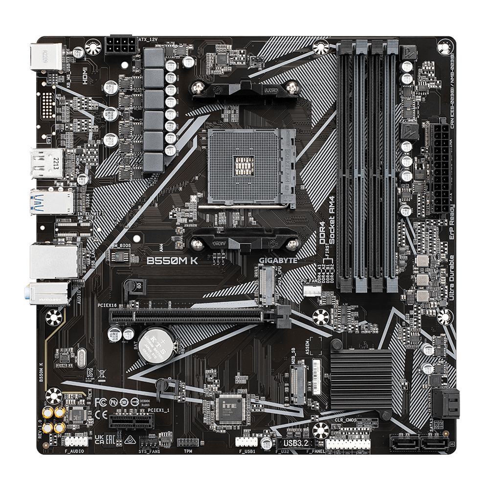 Gigabyte GA-B550M-K AM4 Micro-ATX Motherboard