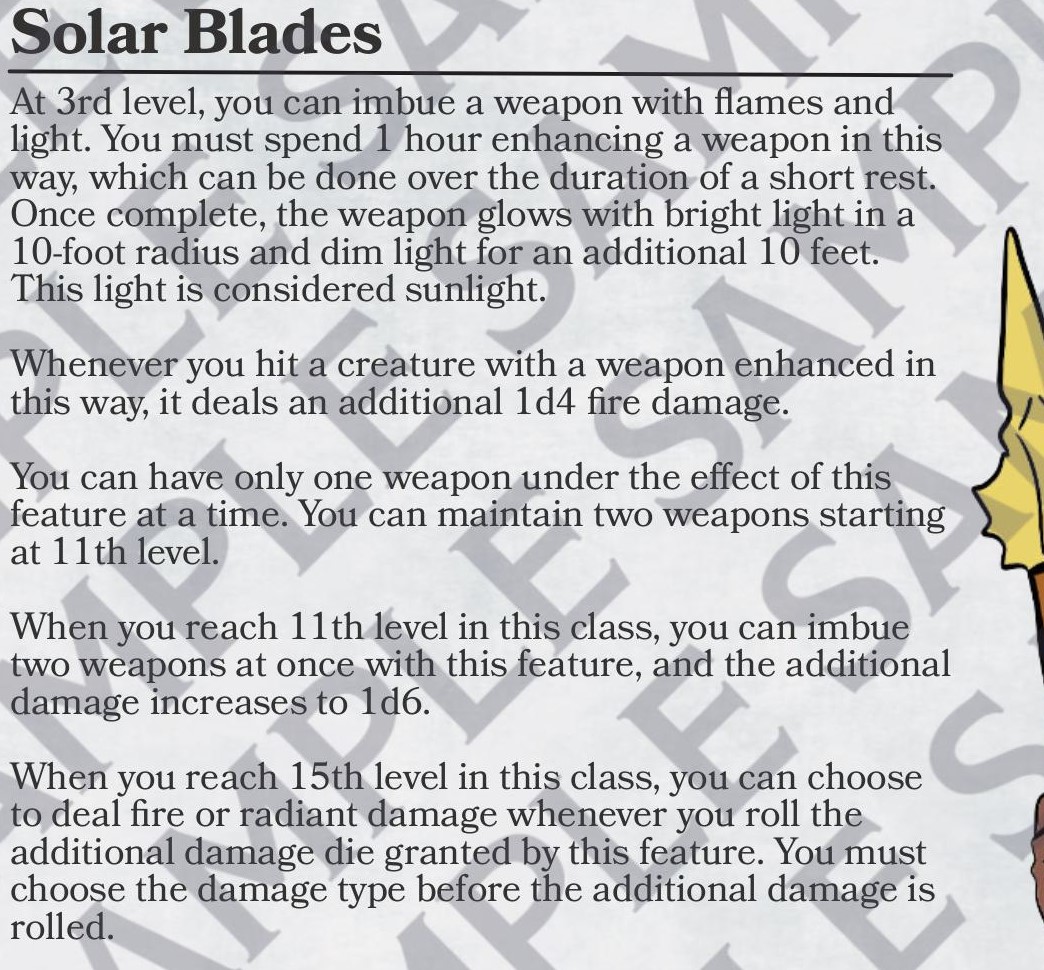 Sunfire Scout: Ranger Subclass (PDF)