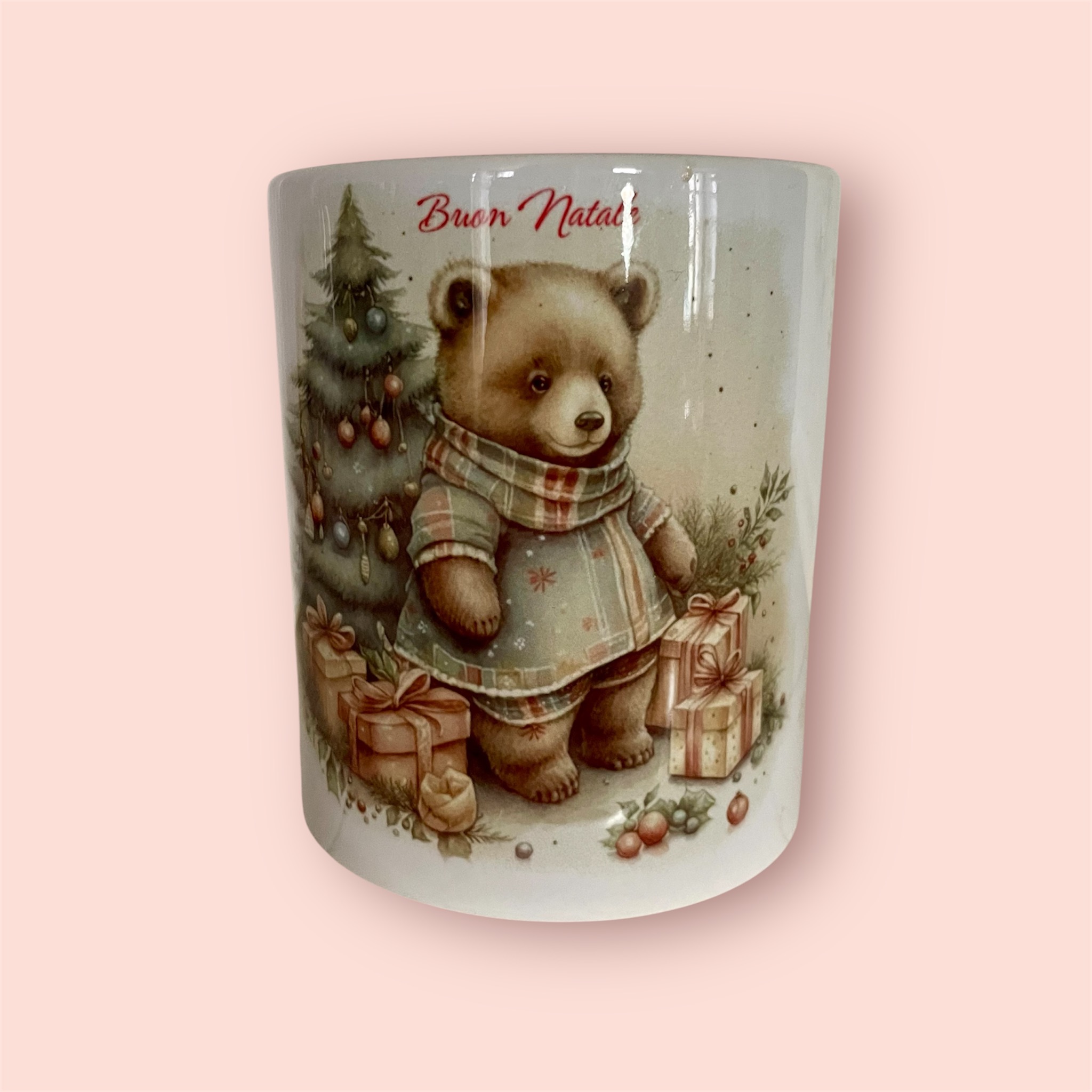 Tazza in ceramica con stampa sublimatica Orsetto Buon Natale