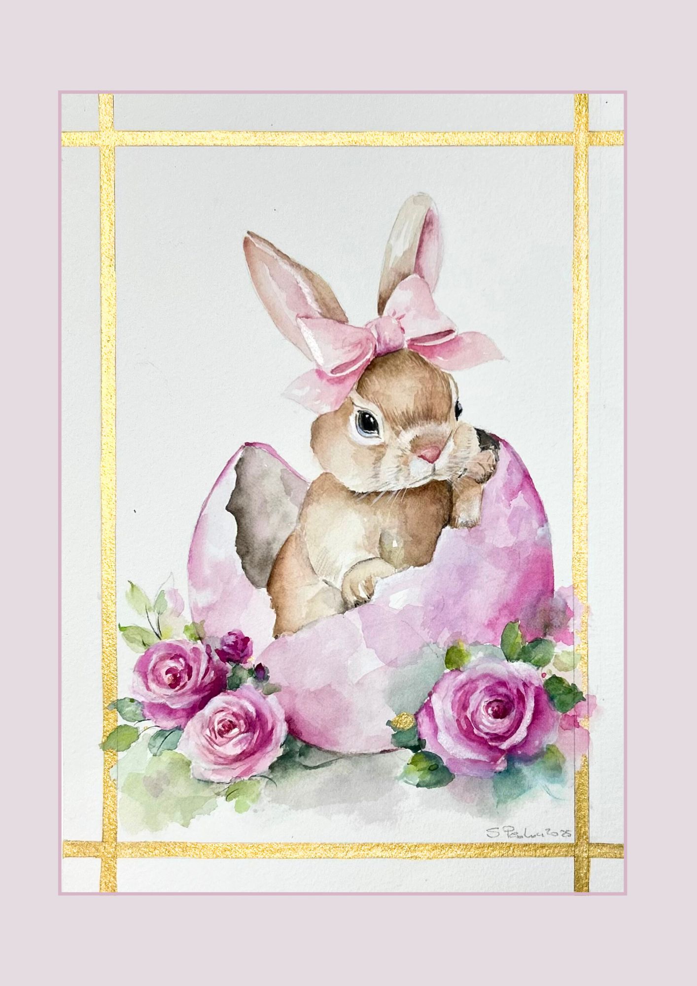 Bunny among the roses
