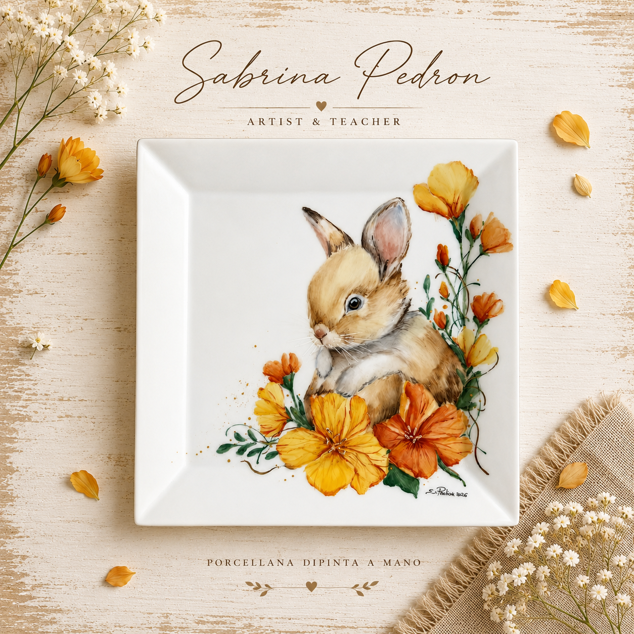  bunny among the flowers