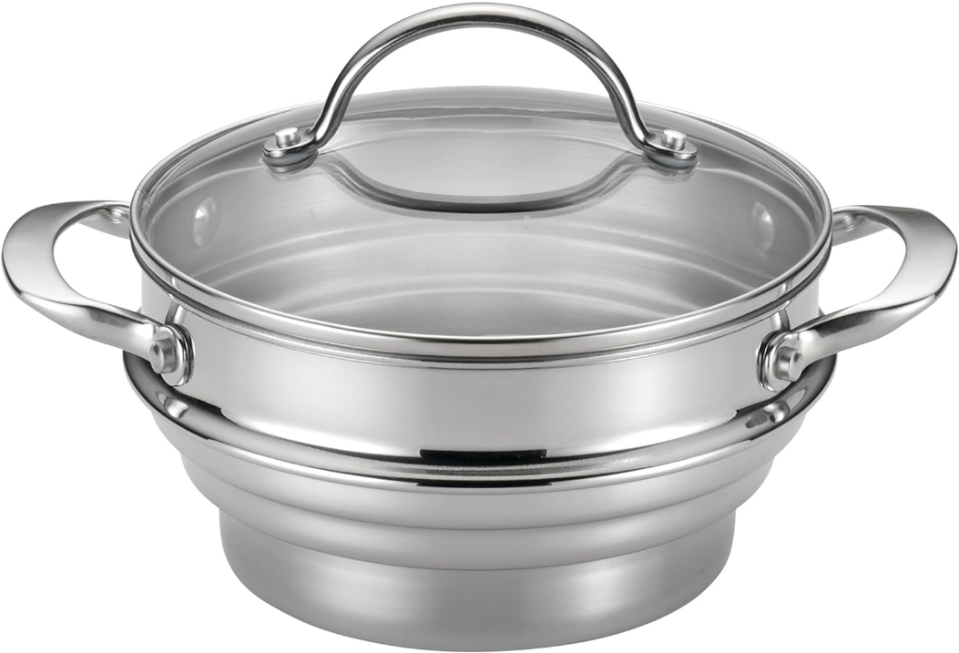 Classic Stainless Steel Steamer Insert with Lid