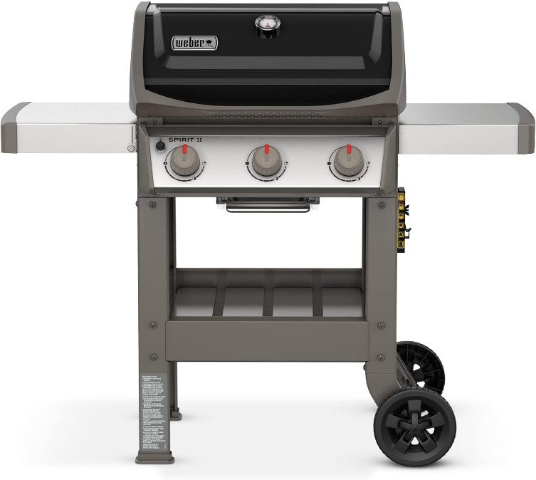Spirit II E-310 3-Burner Liquid Propane Grill, Black