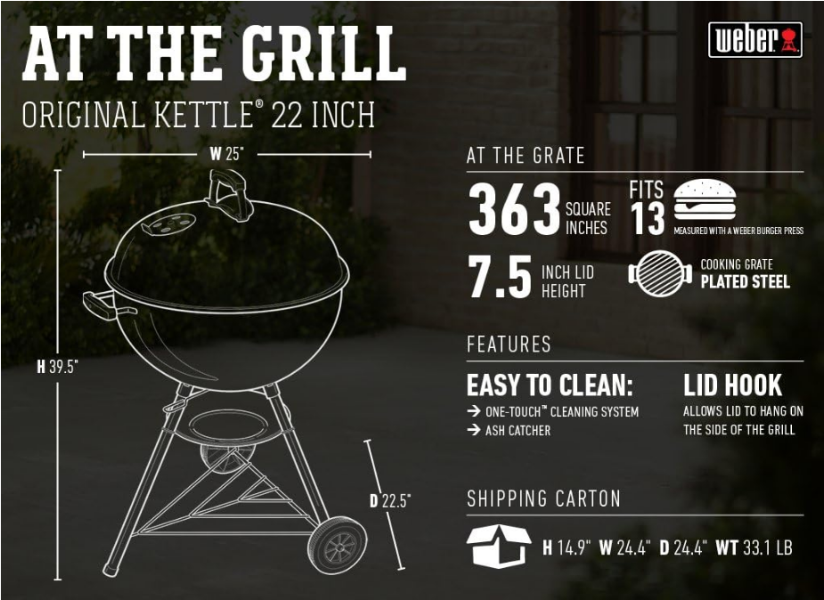 Original Kettle 22-Inch Charcoal Gril