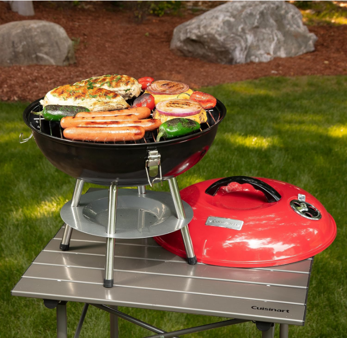 CCG190RB Inch BBQ, 14" x 14" x 15", Portable Charcoal Grill, 14" (Red)
