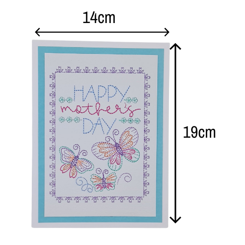 Embroidered Mothers Day card with Envelope