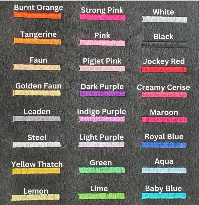 Personalised Embroidered Name Patch Badge Black Felt Iron or Sew on