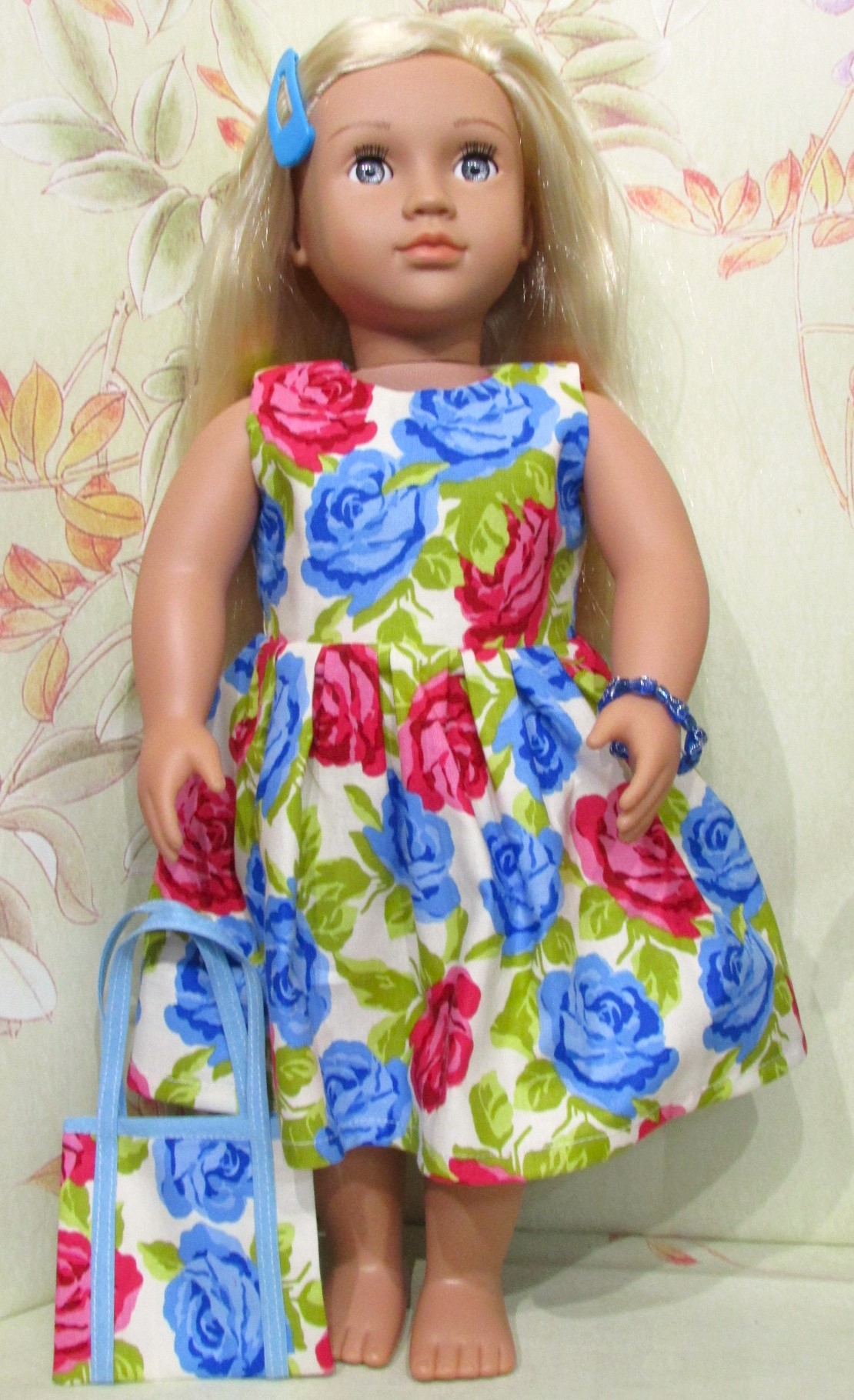 967   English Roses Dress, Bag, Hair-slide, Bracelet