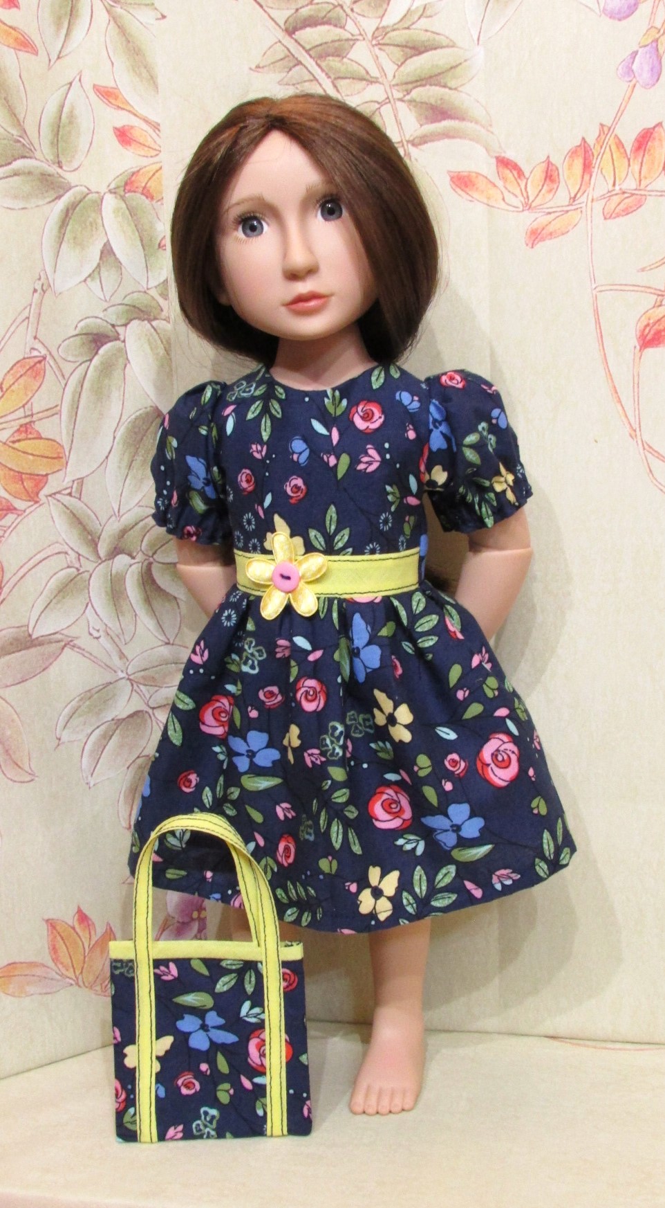 925   Midnight Flowers Dress and Bag