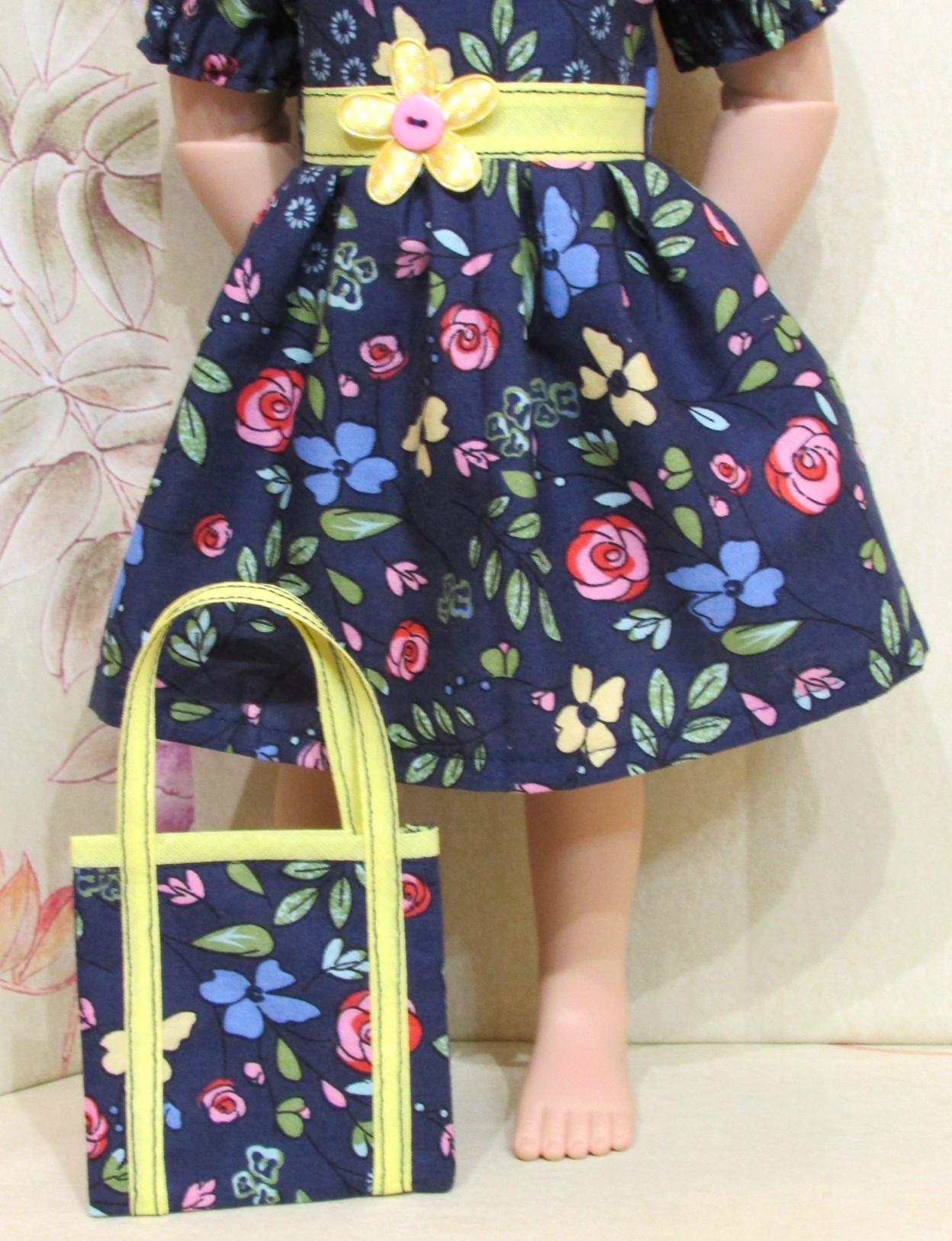 925   Midnight Flowers Dress and Bag