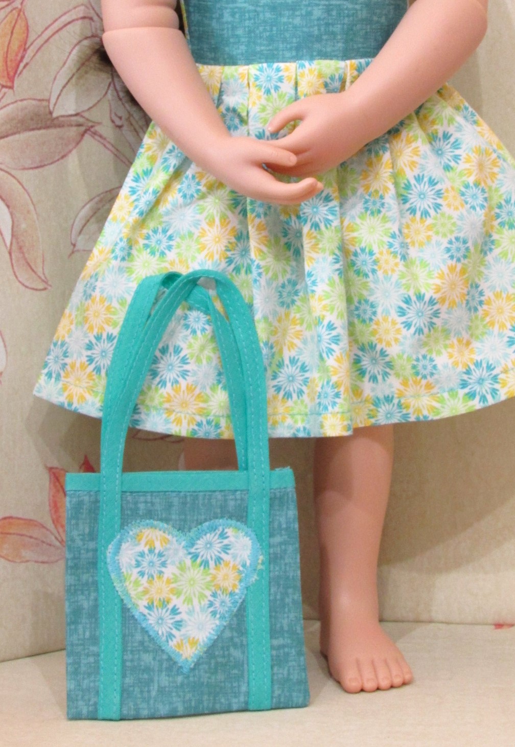 905    Spring Garden Flowers Dress and bag