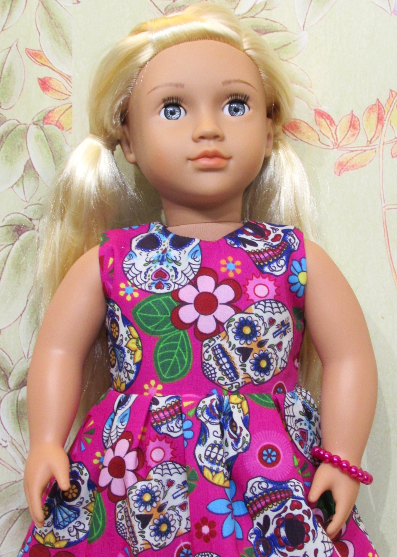 853 Day of the Dead Sugar Skulls Dress, bag, bracelet