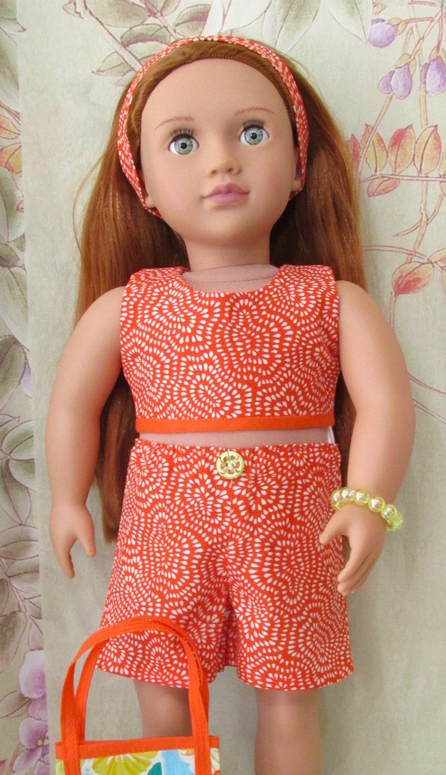 861 Orange & Jungle Leaves Beach Set