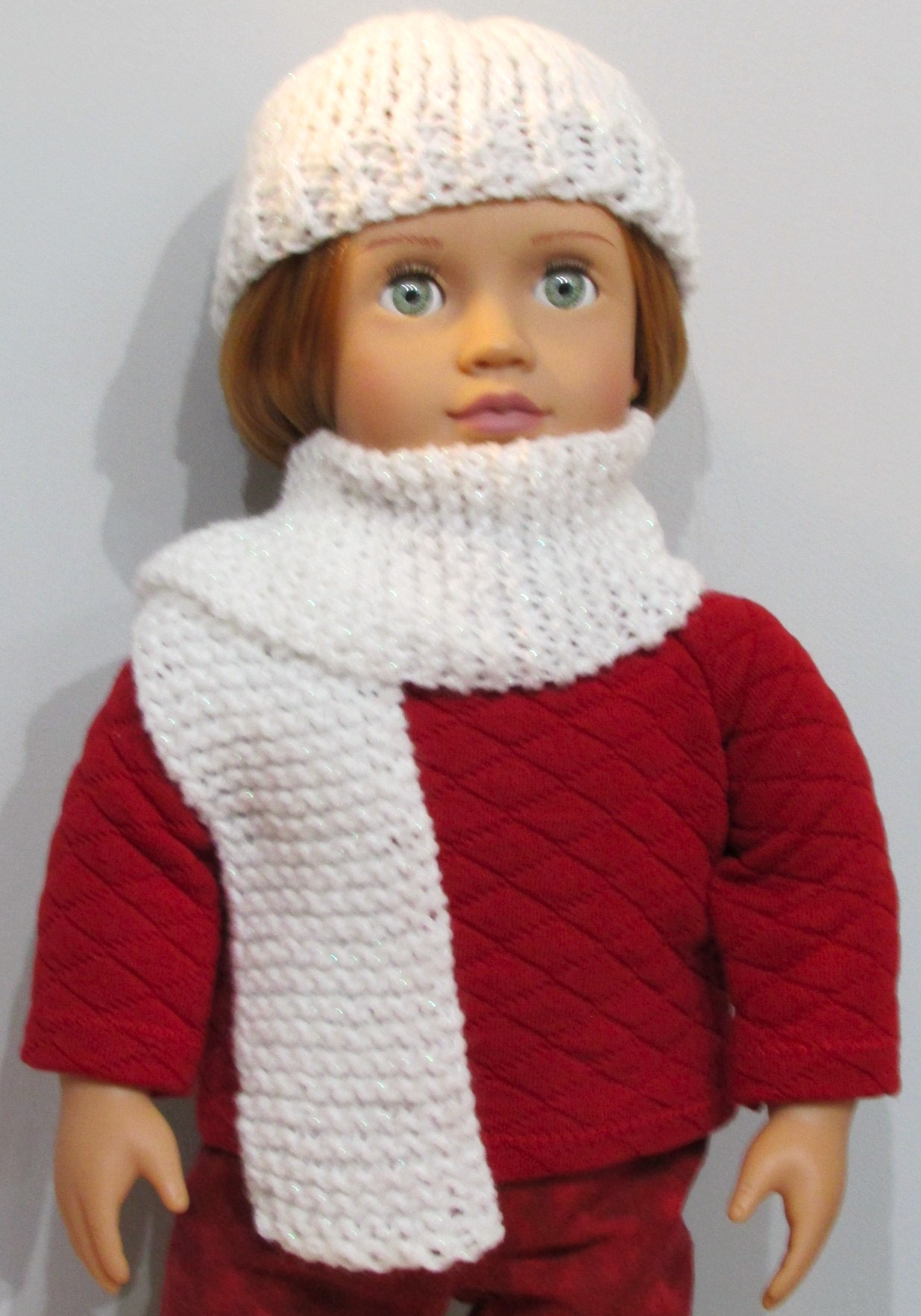 848 Red Diamond Top, Red Jeans, Hat & Scarf, Ugg style Boots