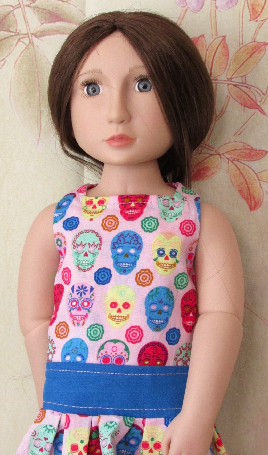 851 Halloween Pink Sugar Skulls Dress and Bag