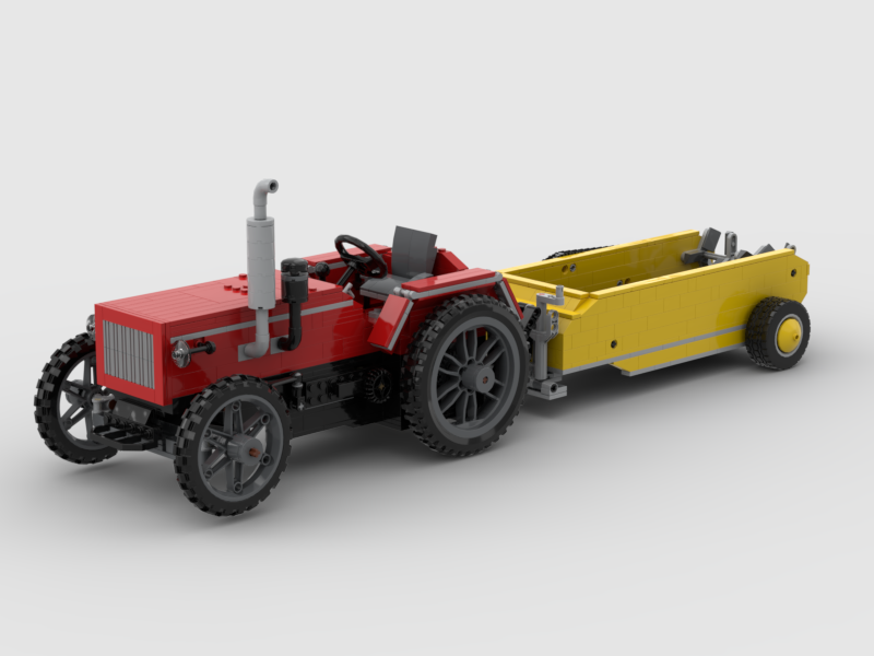 Manure Spreader Add-On for Working Tractor MOC