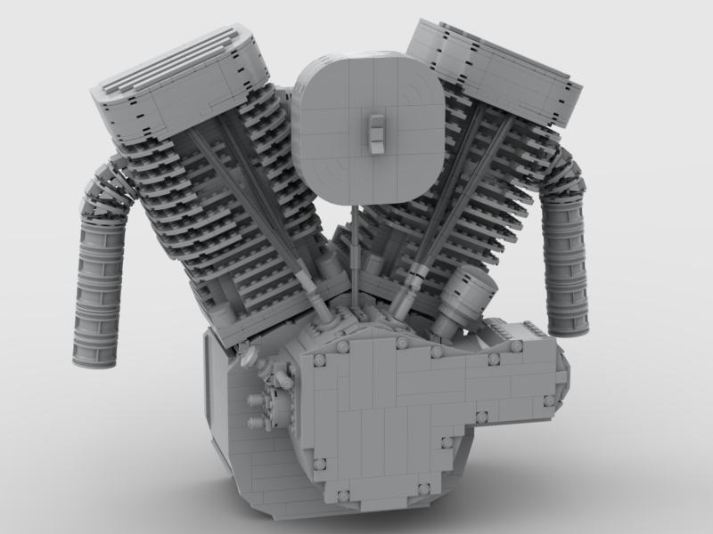 Harley-Davidson Panhead Engine MOC