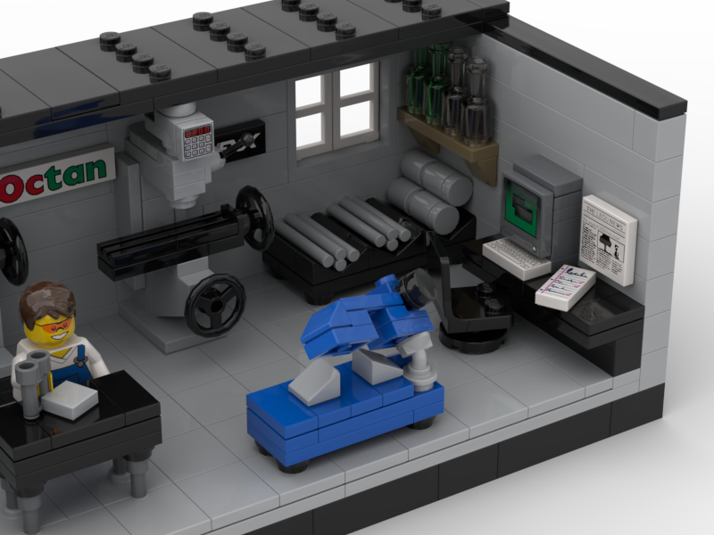 Machine Shop Minifigure Habitat MOC