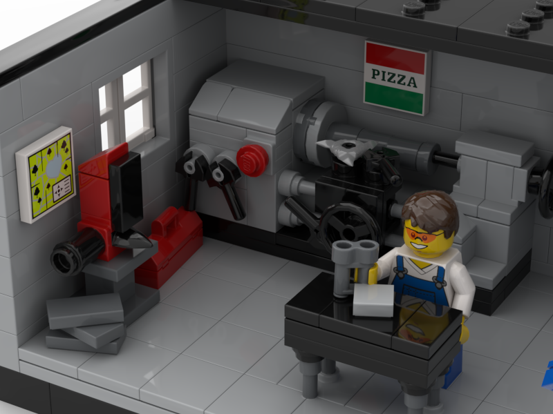 Machine Shop Minifigure Habitat MOC