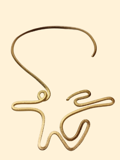 Abstract Gold Necklace