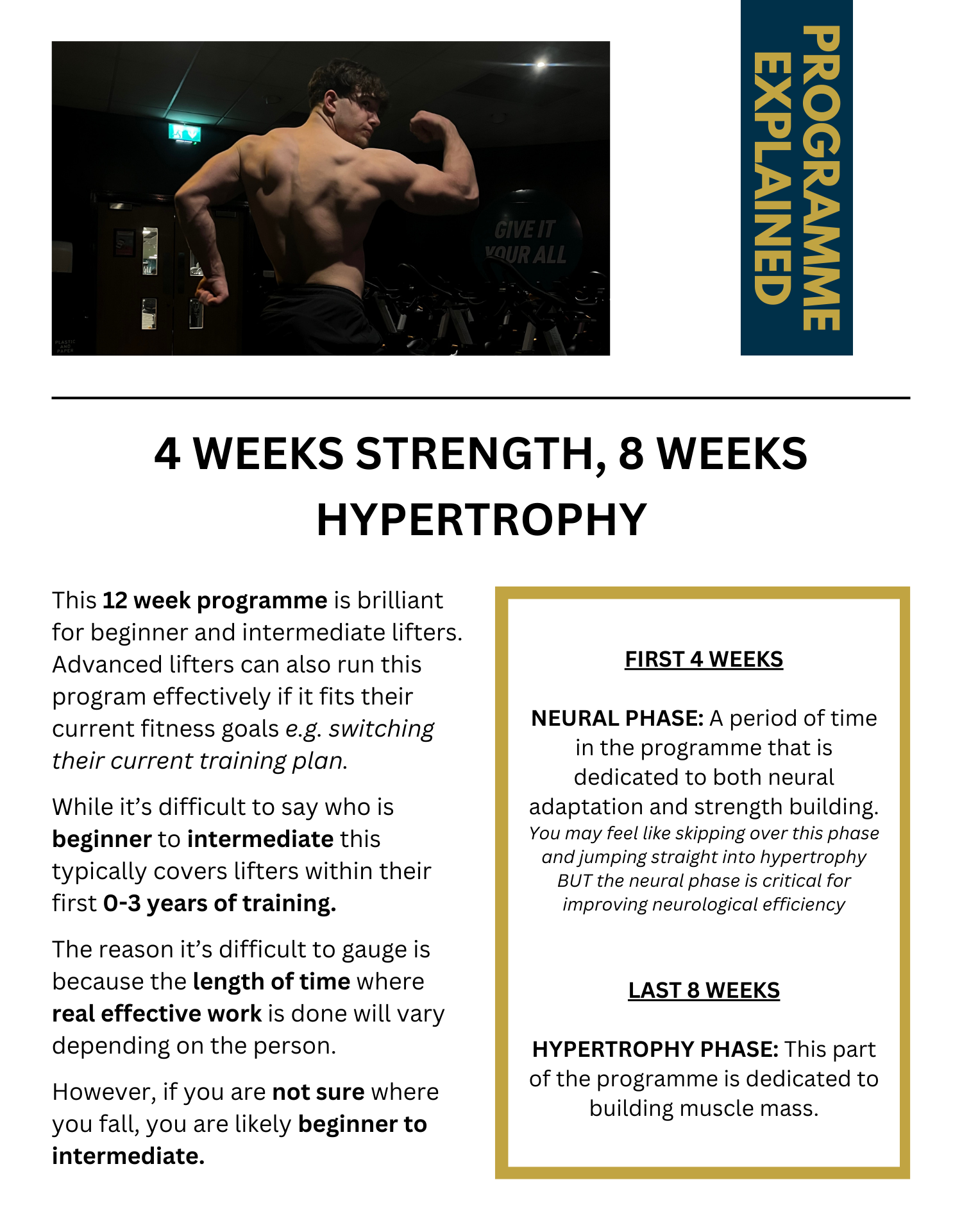 12 Week Men's Strength & Hypertrophy Programme