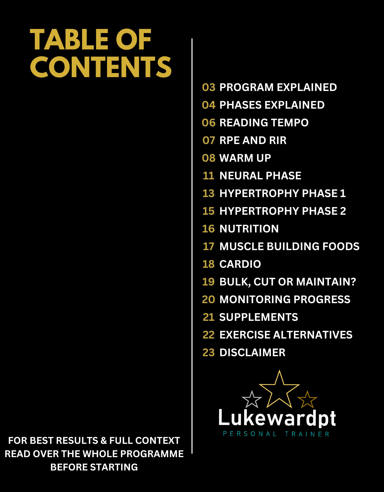 12 Week Men's Strength & Hypertrophy Programme