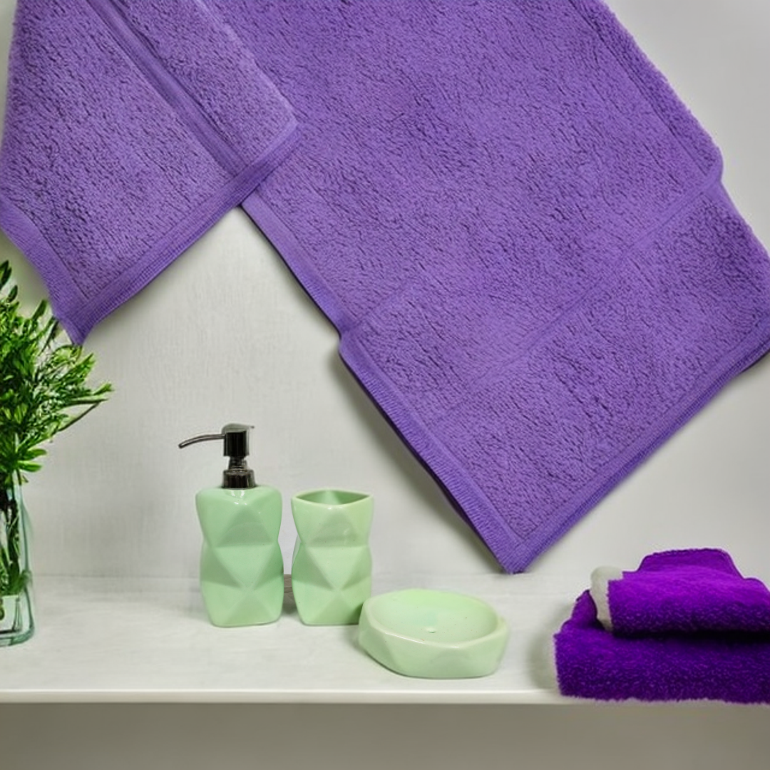 Diamond Cut Ceramic Bath Set (Green)