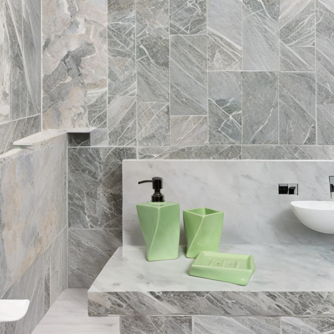 Luxury Green Ceramic Bath Set