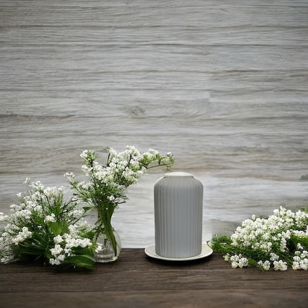 Cylindrical Matt Grey Vase