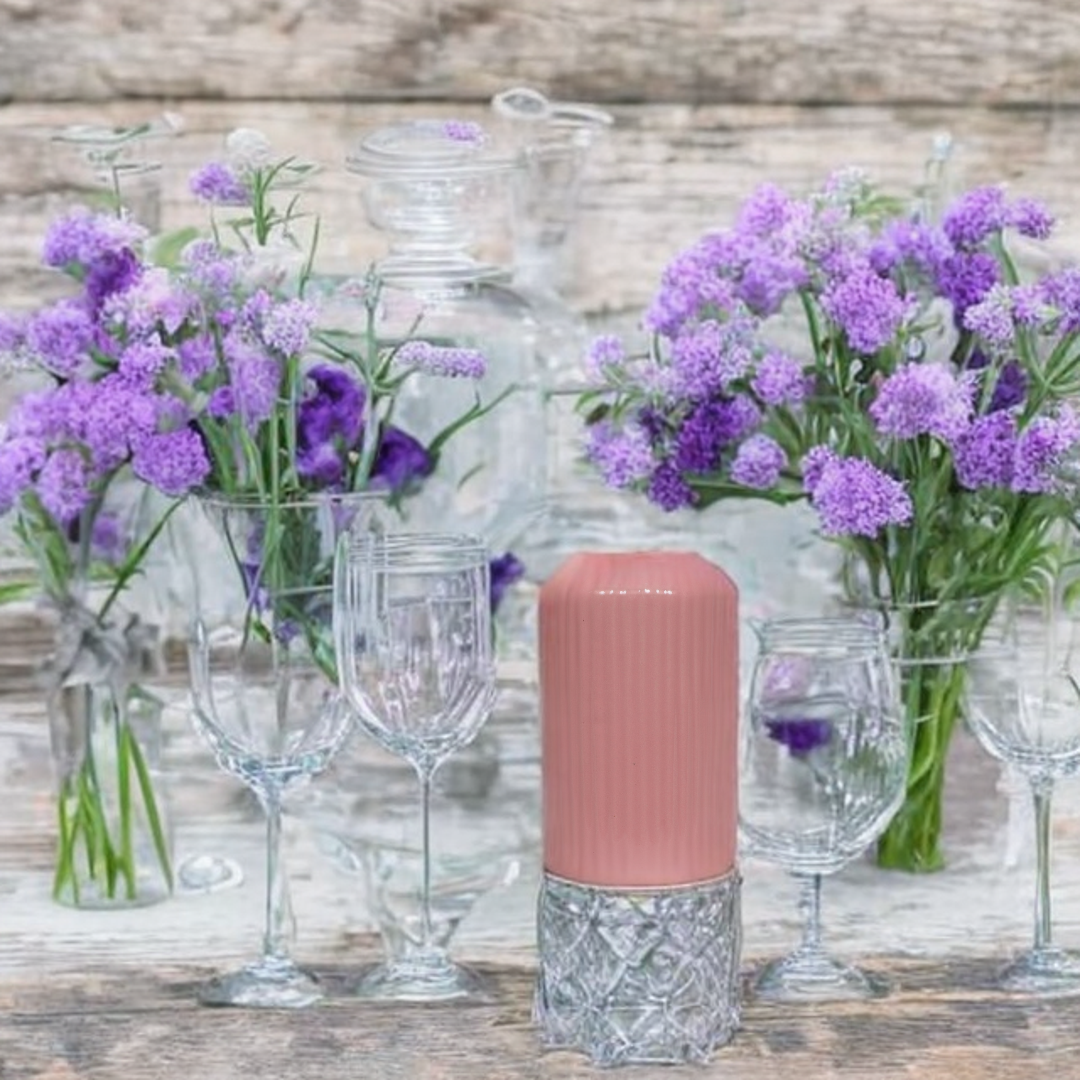Glossy Pink Ceramic Flower Vase